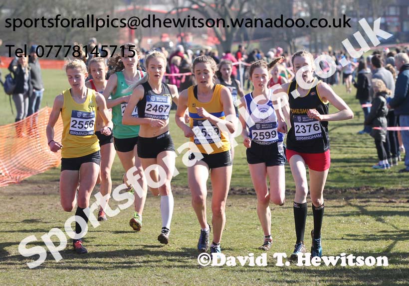 Womens under-20s Inter Counties Cross Country,  Cofton Park, Birmingham. Photo: David T. Hewitson/Sports for All Pics